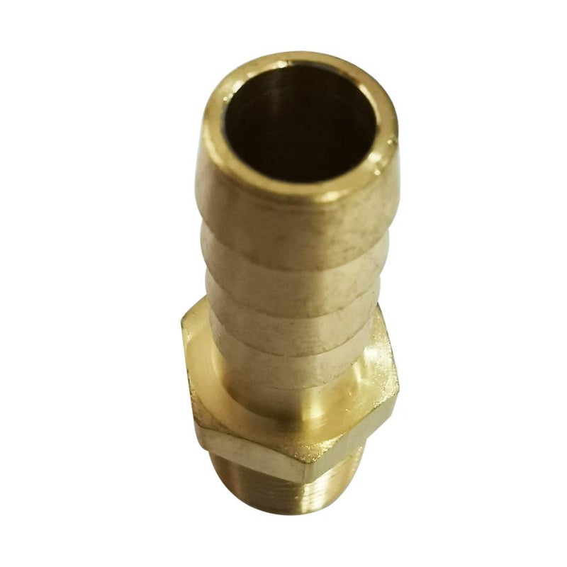 Legines 1/4" NPT Male to 3/8" Barb Fitting, Brass barbed Adapter Straight Connector 2 pcs - Image 3